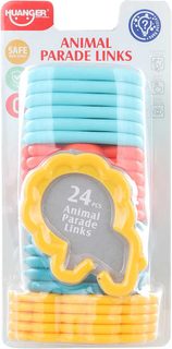 Baby řetěz zvířátka 24 dílků zábrana na kočárek pro miminko plast