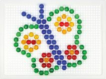 LENA Mozaika barevná krystal průhledný klobouček diamant 1cm 140ks v krabici