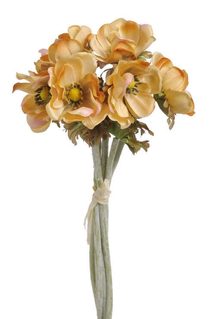 Kytice sasanek anemon 6ks - žlutá vanilla - autumn