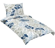 Povlečení bavlněné s hotelovou kapsou Modrá,Béžová 190/566