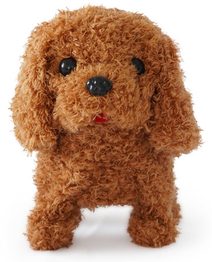 MAC TOYS Pudl interaktivní zvířátko pejsek chodící na baterie Zvuk PLYŠ