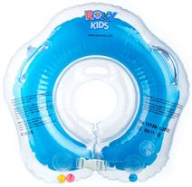 Baby nákrčník nafukovací plavací Flipper kruh modrý do vody pro miminko