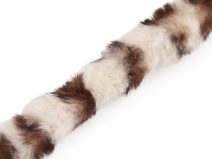 Všívací oděvní / dekorační kožešina kulatá, zvířecí vzor šíře 2,5 cm METRÁŽ
