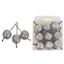 Dekorace jablko, 9ks X1667/ST - dia 3,2 x 3,5/8 cm