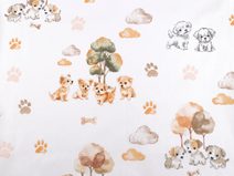 METRÁŽ Bavlněná látka / plátno pejsek