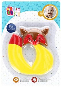 BAM BAM Baby knížka textilní měkká sloník s chrastítkem pro miminko