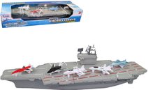 Loď letadlová plastová 46cm herní set s 5 letadly v krabici