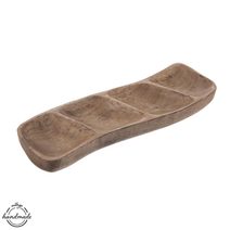 Miska dřevo MANGO servírovací dělená 35,5x11 cm - 35,5 x 11 x 3,8 cm