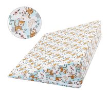 Klínový podhlavník Oranžová,Bílá 2005/403 80x50x20 cm