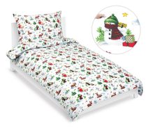 Povlečení dětské - Vánoce Bílá,Zelená,Červená 90/CH02 140x200, 70x90 cm