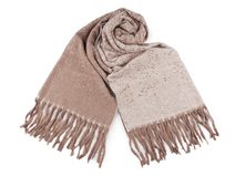 Zimní šála / pléd s třásněmi 60x195 cm