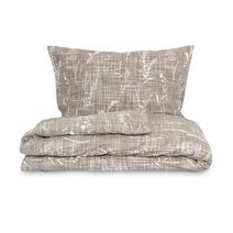 Klasické ložní flanelové povlečení 140x200, 70x90cm PODZIM béžový