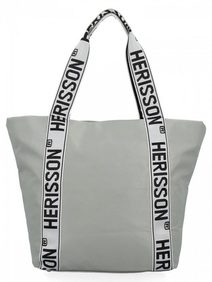 Velká dámská nylonová shopper kabelka přes rameno jemně zelená