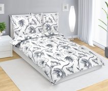 Povlečení flanelové Bílá,Šedá 12/935 140x200, 70x90 cm