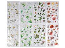 Průhledné samolepky květin a rostlin