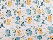 Bavlněná látka / plátno dinosaurus METRÁŽ