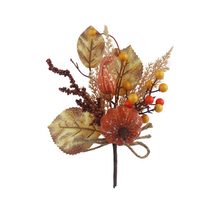 Podzimní dekorační větvička s dýní P2092 - 28 cm