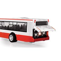 Unikátní kovový trolejbus 16 cm červený na zpětný chod v CZ obalu
