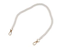 Perlový řetízek / ucho na kabelky a telefony délka 60 cm