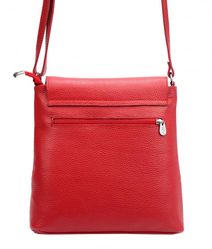 MiaMore Kožená crossbody dámská kabelka se třemi oddíly červená