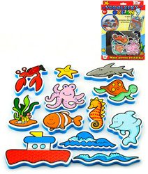 Baby vodolepky Moje první pěnová zvířátka oceán sada 12ks v síťce