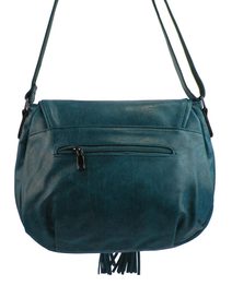 Tmavě zelená crossbody dámská kabelka v kroko designu