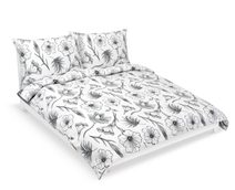 Povlečení krep na dvoudeku Bílá,Šedá 80/935