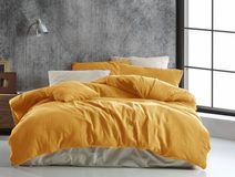 Francouzské mušelínové povlečení 240x220, 70x90cm žluté