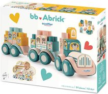 ECOIFFER Baby kostky Abrick Maxi vláček ZOO STAVEBNICE v boxu plast