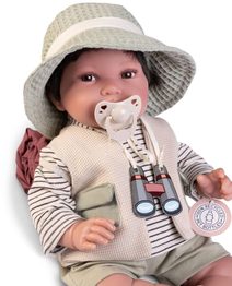 Miminko plast 18cm s doplňky ve vaničce v sáčku