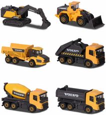 MAJORETTE Auto Volvo 8cm kovové pracovní 6 druhů na kartě