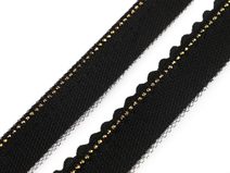 Paspulka všívací s broušenými kamínky a tylem šíře 15; 20 mm METRÁŽ