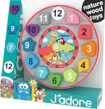 JADORE DŘEVO Hodiny baby vkládačka naučná *DŘEVĚNÉ HRAČKY*