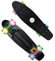 Muuwmi NoRules Skateboard ABEC 5 FUN NEON, se svítícími kolečky