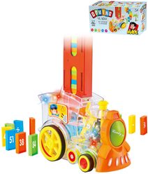 Vláček transparentní samostavěcí domino na baterie Světlo Zvuk