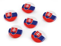 Brož / placka vlajka Slovenská republika Ø3,5 cm 6 ks