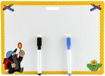 Tabulka stíratelná oboustranná 30x21cm Krtek (Krteček) set se 2 fixy