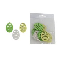 Dekorace vajíčko, 12 ks D7118 - 3 x 4 x 0,3 cm