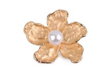 Magnetická brož květ s perlou