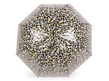 Dámský / dívčí průhledný vystřelovací deštník leopard
