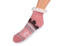 Ponožky zimní s protiskluzem, vlněné, krátké