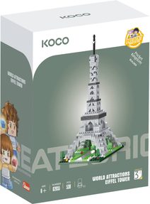 KOCO Stavebnice mini Eiffelova věž 538 dílků plast v krabici