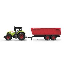 Traktor Zetor s vlekem dřevo 36cm v krabici 42x12,5x13cm