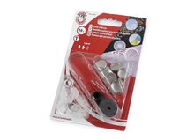 Knoflík zapínací pro ruční potahování nerezový Ø12; 15 mm