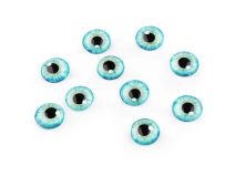Skleněné oči k nalepení Ø10 a 12 mm 10 kusů