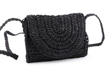 Háčkovaná kabelka z rafie - lýka crossbody 16x21 cm