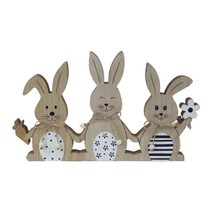 Dekorace zajíci D5060 - 35 × 20.5 × 2 cm