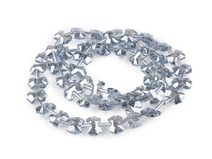 Skleněné korálky broušené mašličky a hladké tyčky na drátku