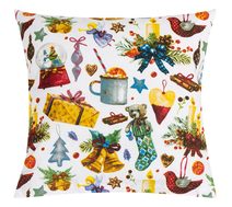 Povláček bavlněný - vánoce Bílá,Červená,Zlatá 90/CH26 40x40 cm