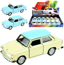 WELLY Auto retro model Trabant 601 10cm volný chod kov 4 barvy